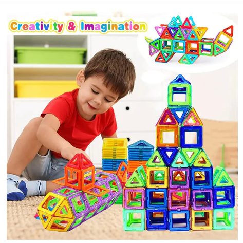 Blocos de Montar Magnéticos Construção Brinquedo Infantil