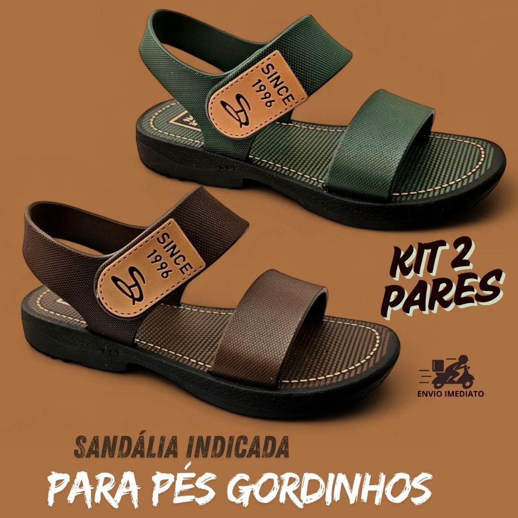 Kit 2 Pares Sandália Infantil Menino Carrapicho Chinelo Masculino em Oferta na Shopee