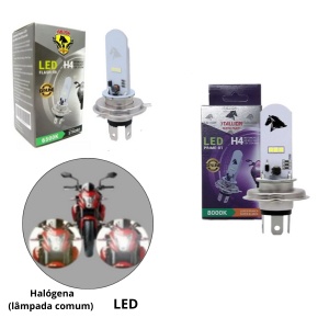 Lâmpada H4 Led Para Moto 8K Ou 6.5K Strobo Para Titan Fan Start XRE Cargo Factor Fazer em Oferta na Shopee