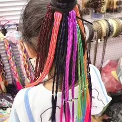 Kit 6 New Girls Colorido Perucas Rabo De Cavalo Crianças Acessórios De Cabelo Faixa Faixa Elásticos Beleza Faixas Torção