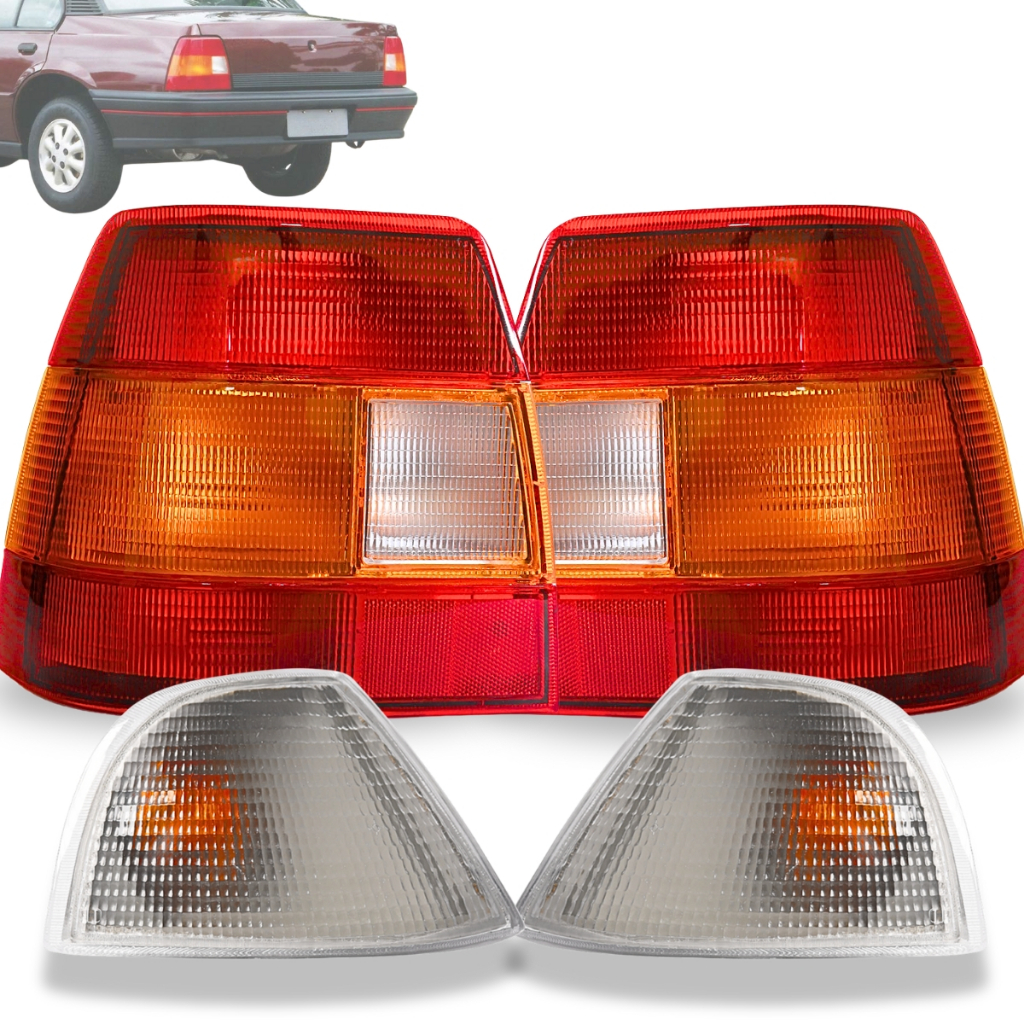 Par Lanterna Monza Tricolor E Pisca Cristal Modelo Cibie 91 92 93 94 95 96 Tubarão