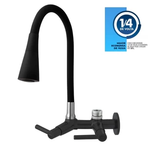 Torneira em Metal /abs Preta Cozinha parede Filtro Purificador 1/2"ou 3/4'' CORPO PRETO TPM