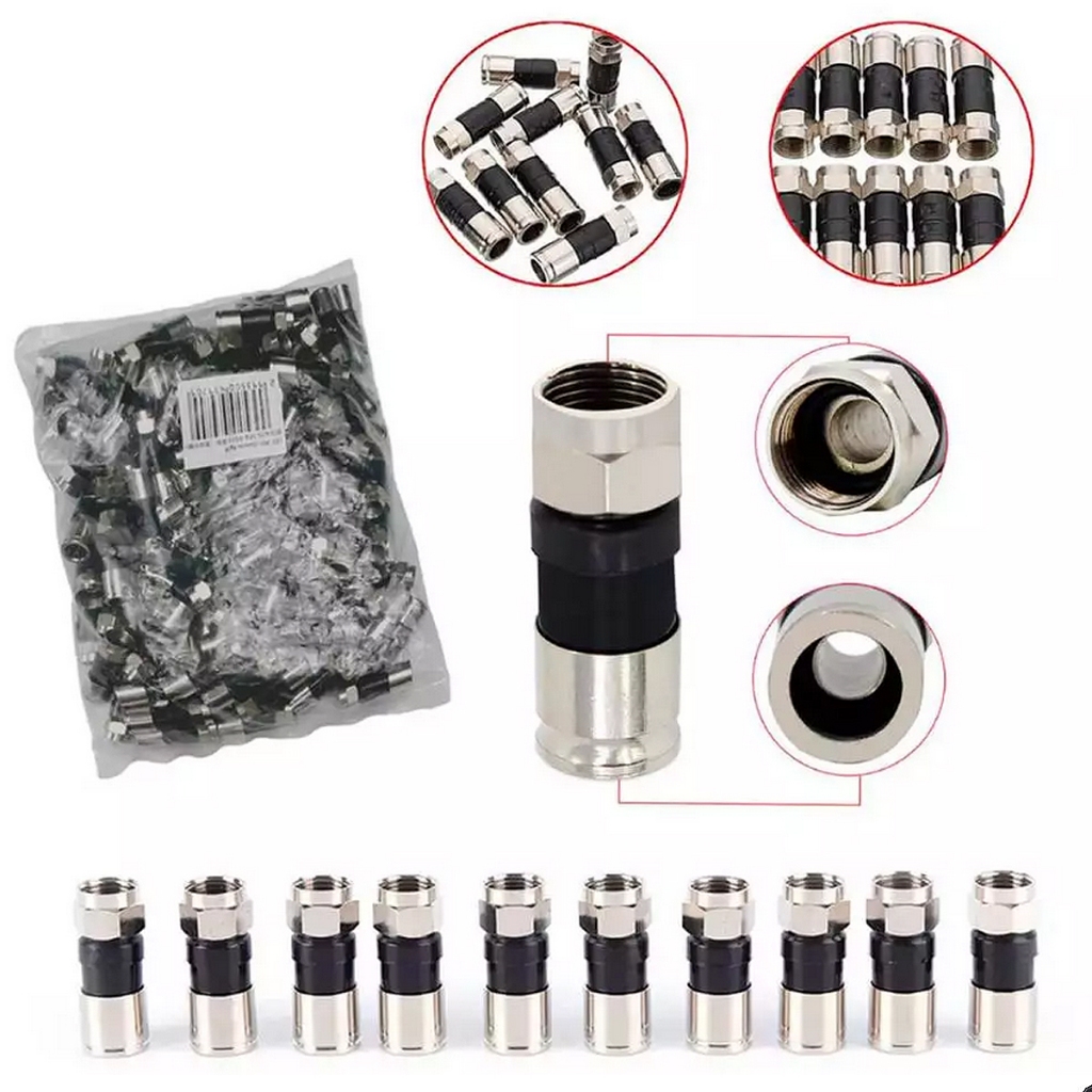 Conector RG59 Coaxial  BNC Antena Tv CFTV CCTV DVR Camera de Segurança KIT