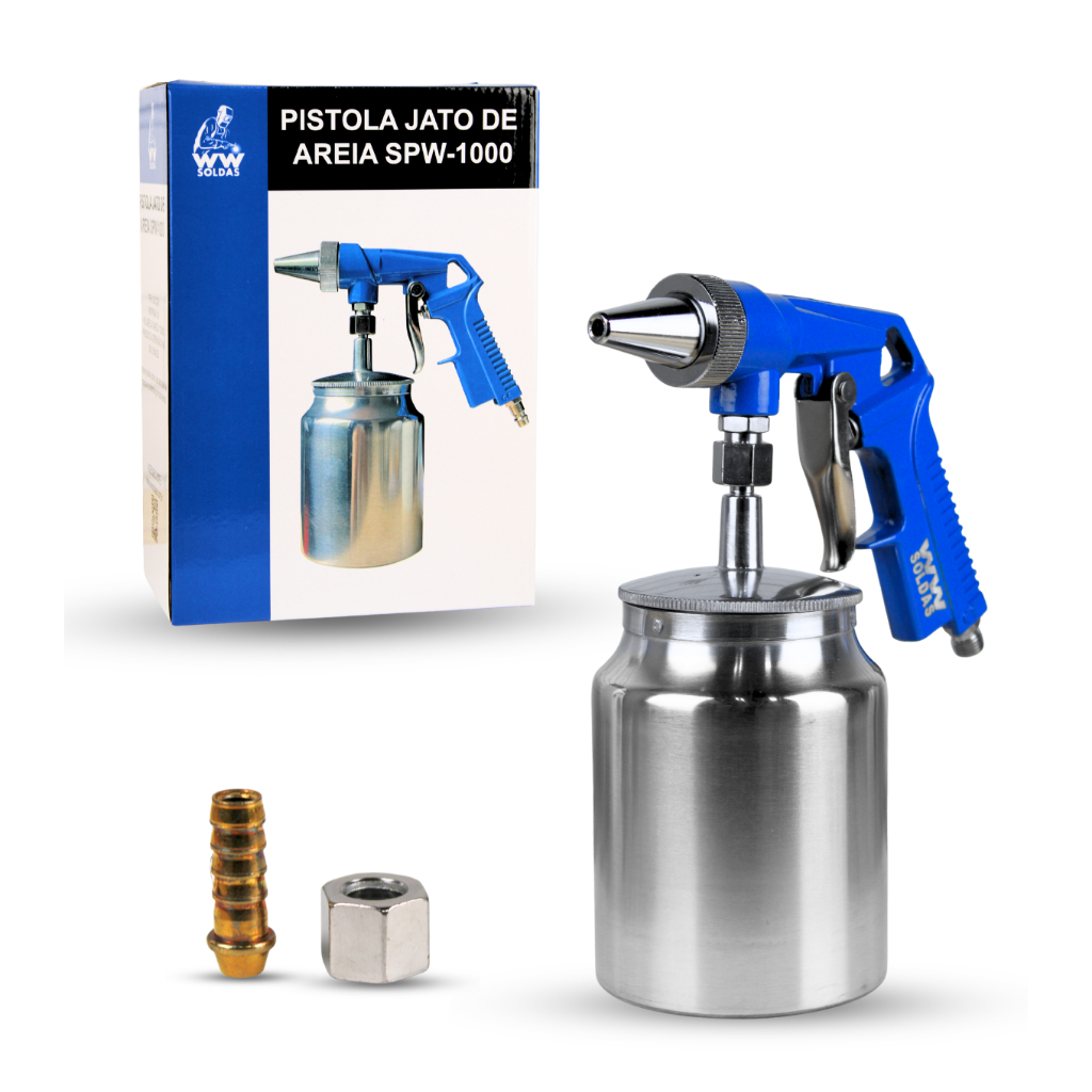Pistola De Jateamento De Areia Caneca Baixa 1000ml Spw-1000 em Oferta na Shopee