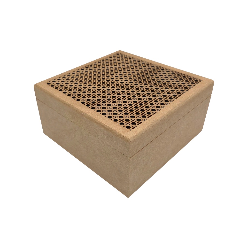 Caixa MDF Palha 20x20x10 cm com Dobradiças – Ideal para Presente e Personalização em Oferta na Shopee