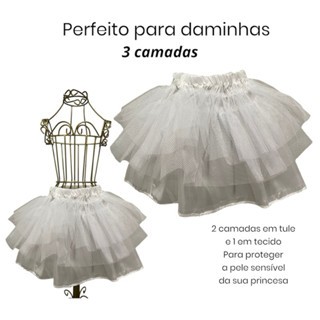 Saiote Para Volume de Vestido Festa Infantil , Juvenil ,Daminha   , P , M , G , GG em Oferta na Shopee
