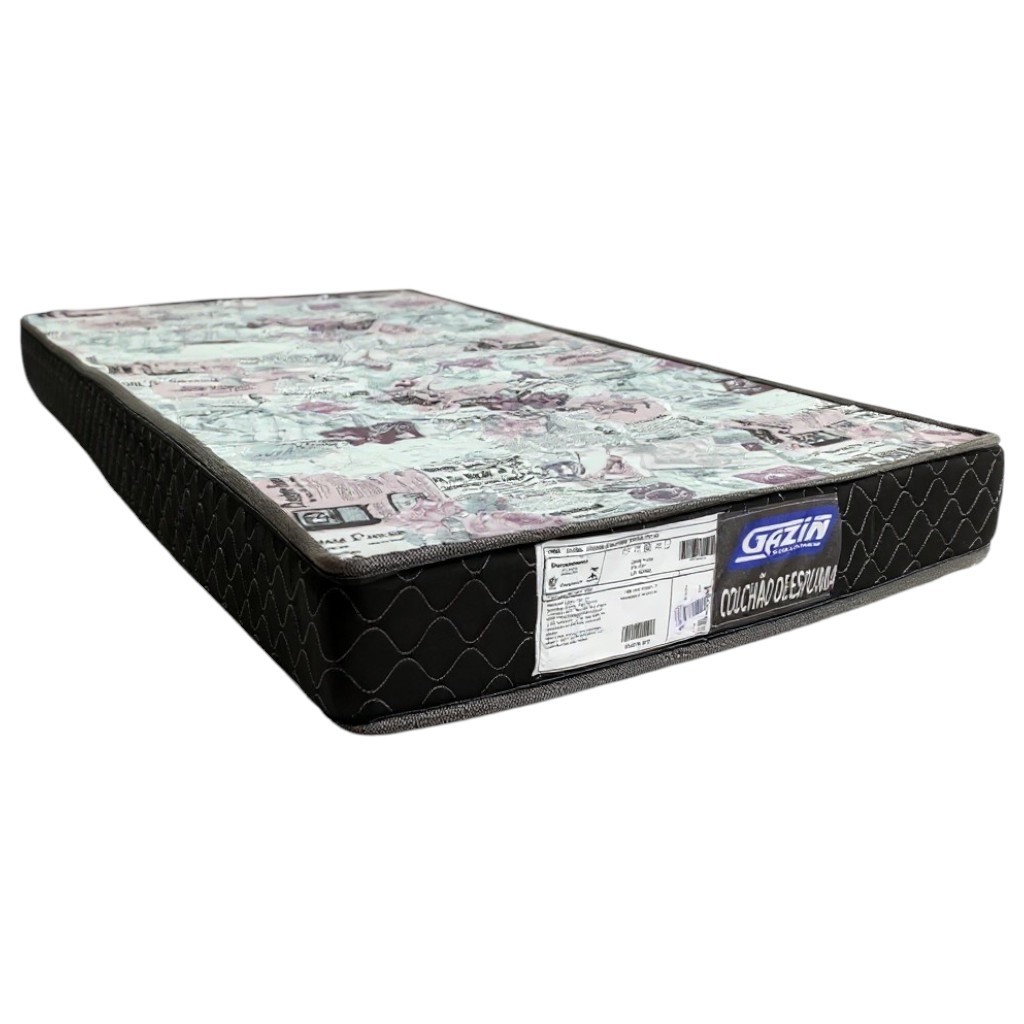 Colchão Espuma Solteiro GAZIN SONOLAR SUPREME D23 88x188x12cm Alta Durabilidade 100% Espuma Inmetro