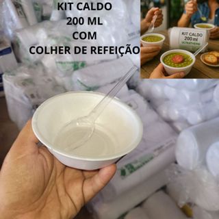 Kit Pote Isopor 200ml Ultratherm + Colher Cristal | Caldo Açaí Sobremesa Sorvete Descartável em Oferta na Shopee