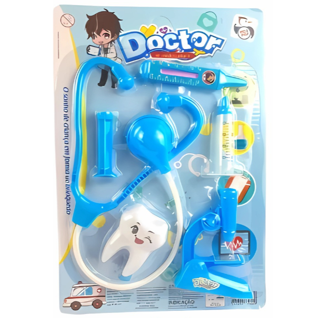 Kit Dentista Médico/Dentista Infantil com Acessórios de Brinquedo