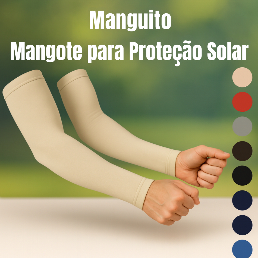 Manguito - Mangote para Proteção Solar – Ideal para Moto, Ciclismo e Esportes
