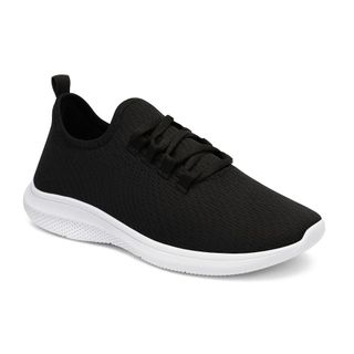 Tênis Esportivo Masculino/Feminino Preto Casual Confortável Caminhada Leve