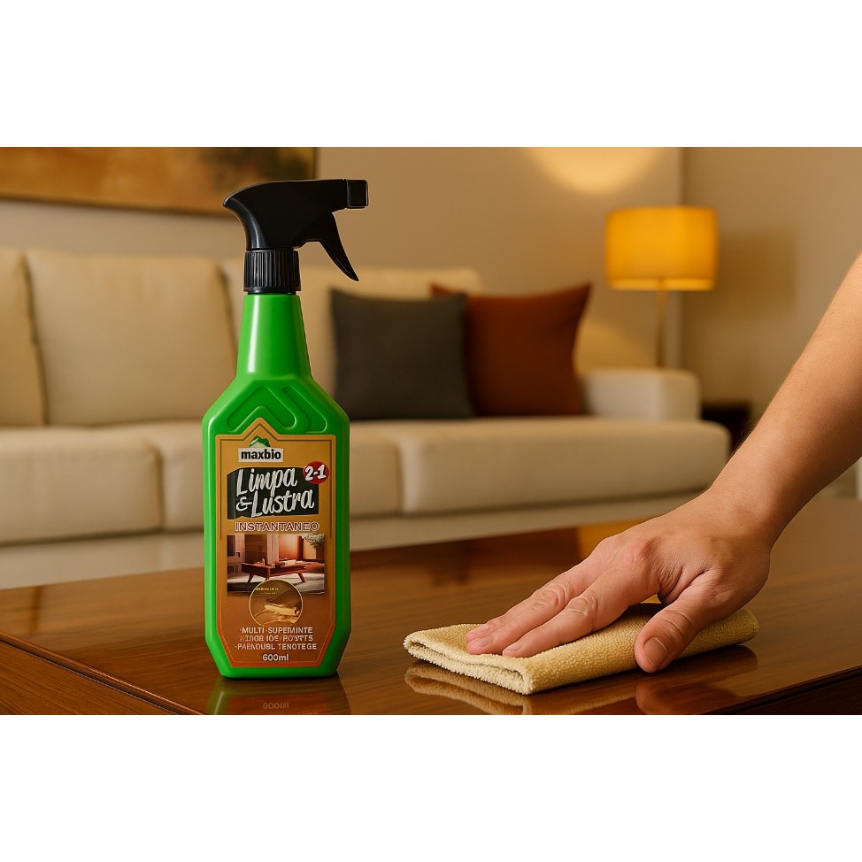 Limpa e Lustra Móveis a Seco Instantâneo Spray 500ml - Maxbio em Oferta na Shopee