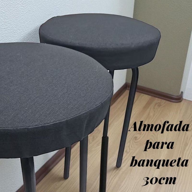 Kit 4 Almofadas para Banqueta Redonda 30cm | Tecido Acquablock | acolchoada impermeavel para banquinho