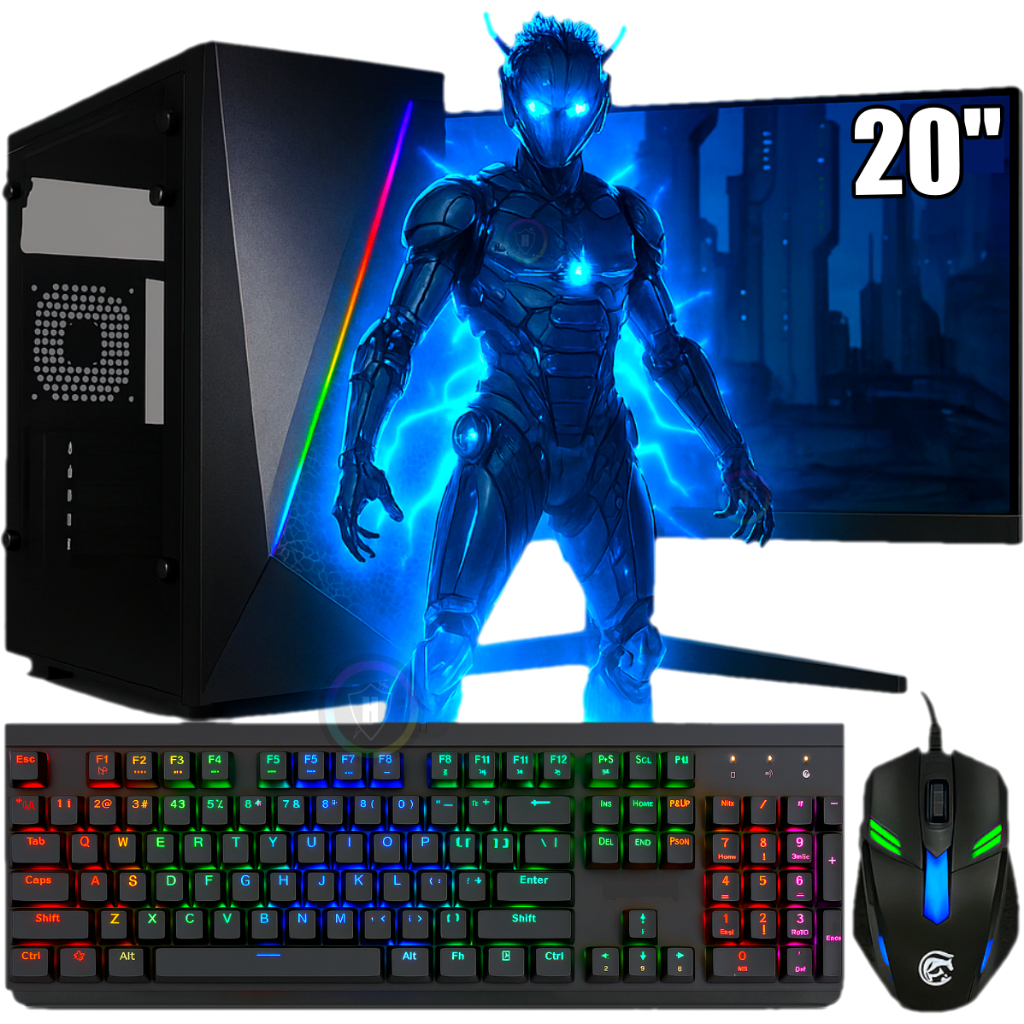 Pc Gamer Completo Amd Cpu 4.2ghz / Placa Video Radeon 2gb / Ssd 480gb / 16g Ram / Monitor 20" 75Hz