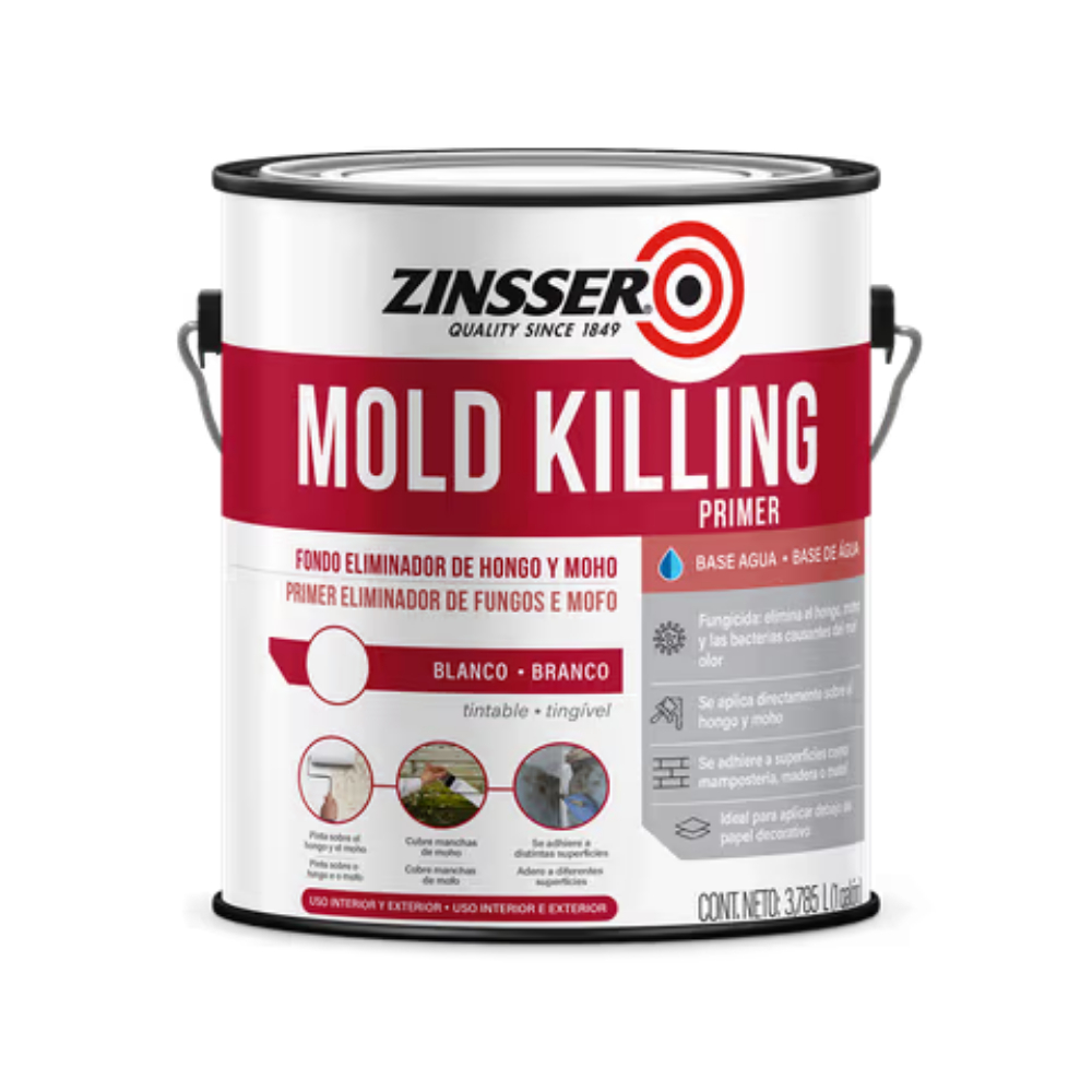 Tinta Primer Fungicida Mold Killing Base D'água 3,6l Zinsser