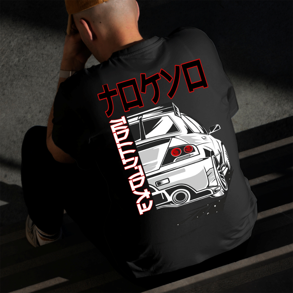Camiseta Masculina Estampada Tóquio Tuning 100% Algodão Estilo Conforto Diário Do Tamanho P ao GG