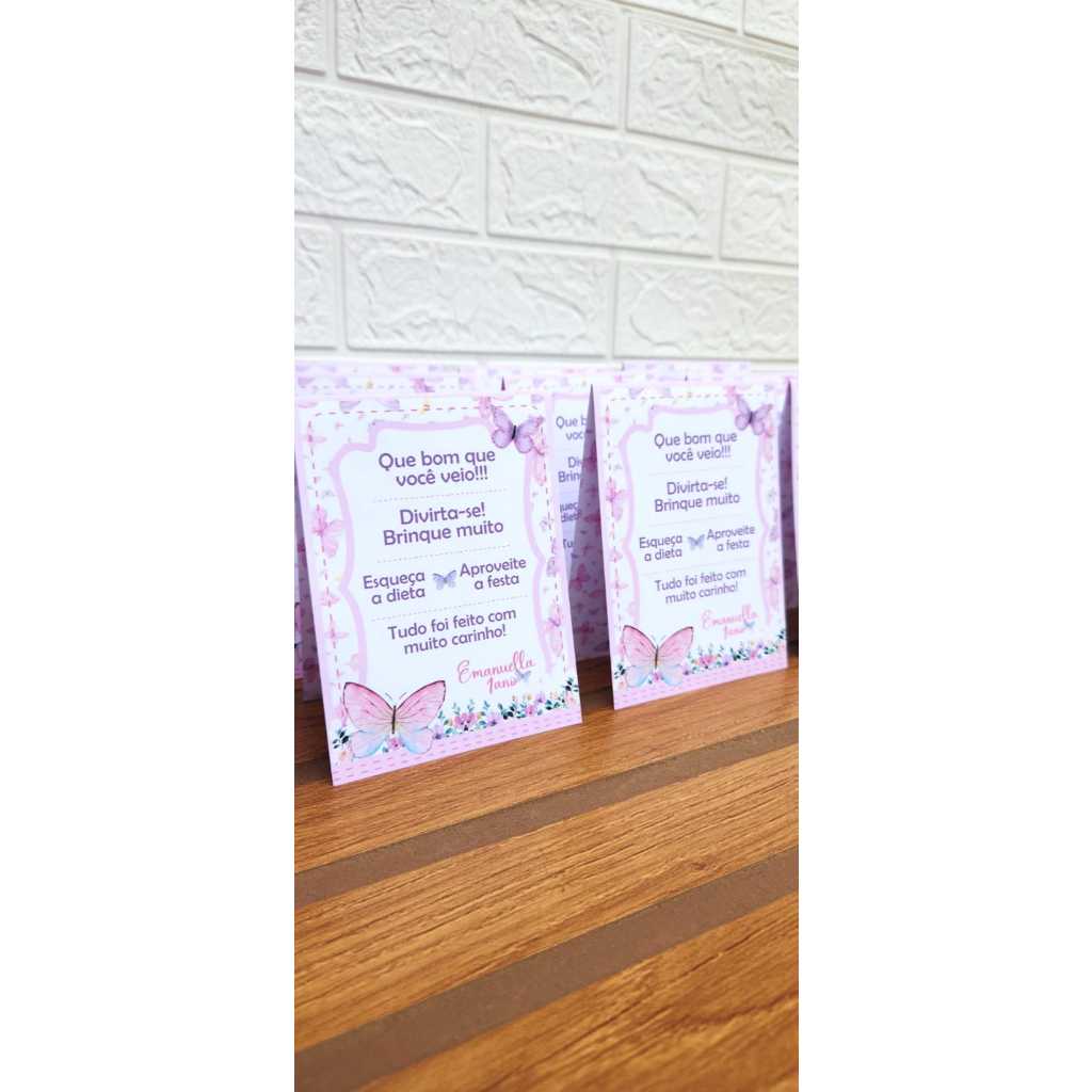 CENTRO DE MESA PLAQUINHA JARDIM DAS BORBOLETAS  Personalizado | Enfeite Plaquinha | Decoração Festa |ENVIO RÁPIDO