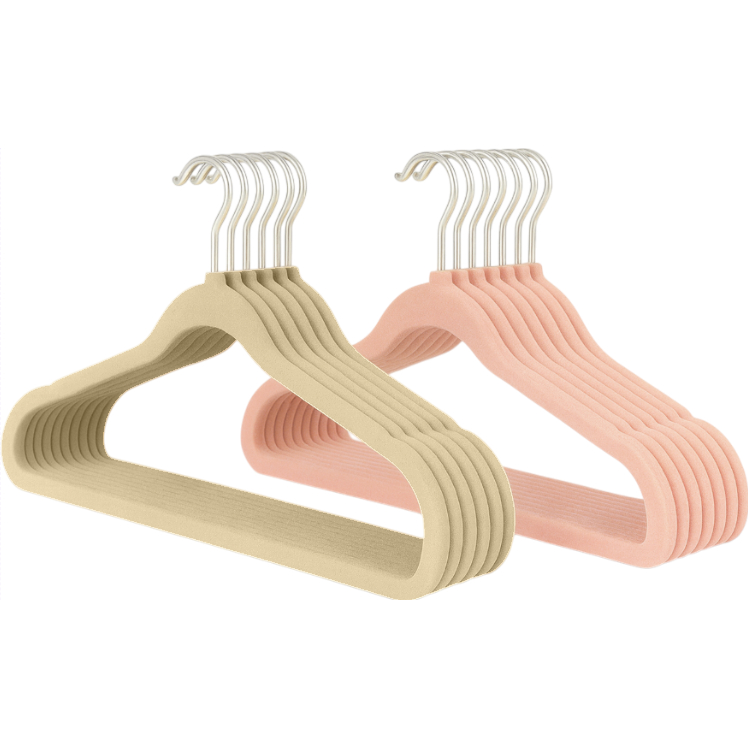Kit 10 Cabide Infantil Veludo Slim Ultra Fino Não Escorrega