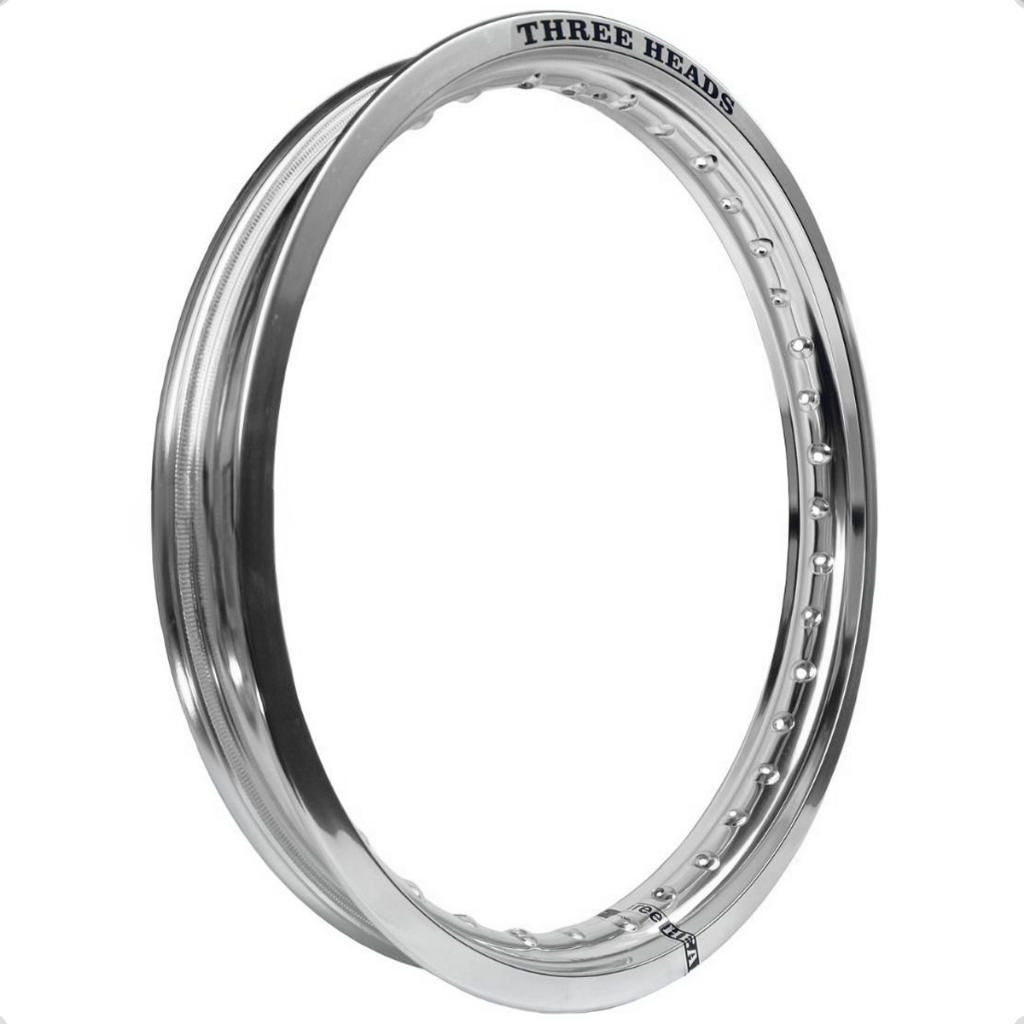 Aro Roda Calha Folha Jante Traseiro Alumínio Polido Three Heads Titan Fan Ybr Aro Medida 18x1.85