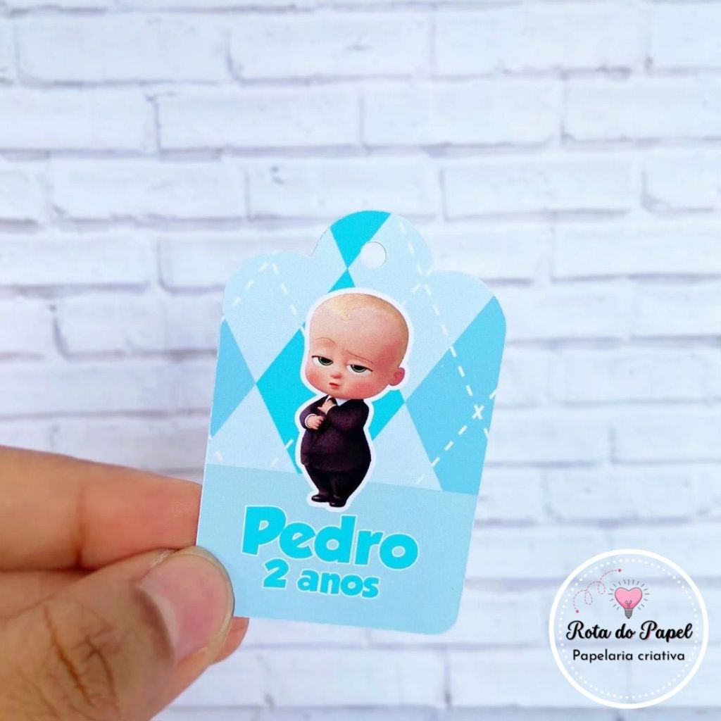 Aplique com furo Tag de Agradecimento O PODEROSO CHEFINHO personalizada para lembrancinhas e decoração de sacolas