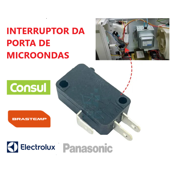Micro Switc Interruptor Da Porta Do Microondas Brastemp Consul