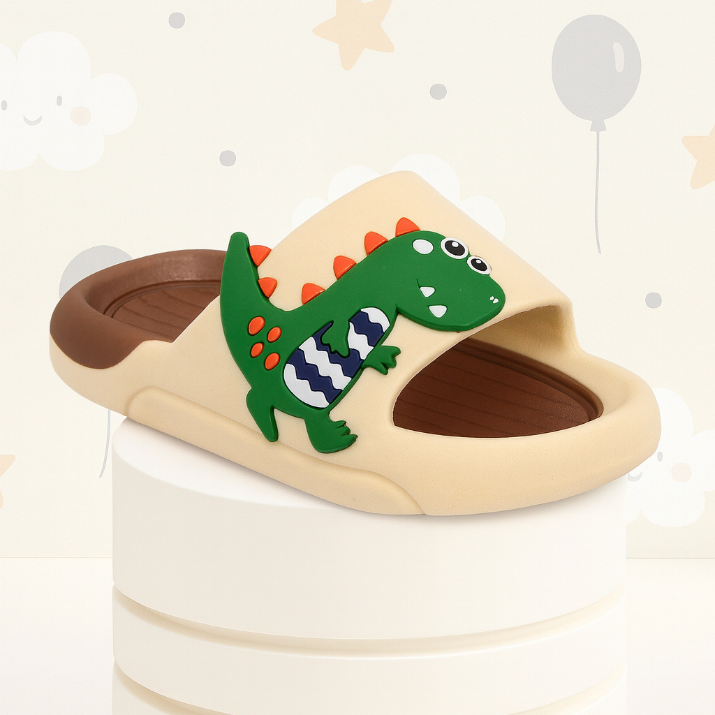 Chinelo Slide Infantil Masculino Menino dinossauro macio bicolor confortável antiderrapante em Oferta na Shopee