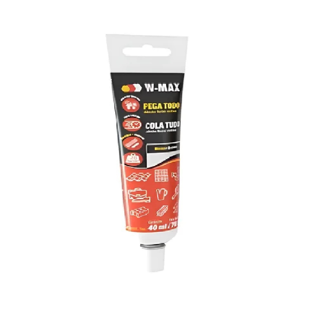 Cola Tudo Branco 40ml/ 70g W-max Branco Wurth