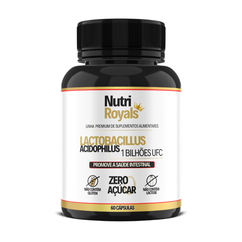 Lactobacillus Acidophilus 1 Bilhão UFC 60 Cápsulas - Nutri Royals em Oferta na Shopee