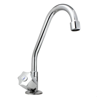 Torneira Cozinha Pia Metal Inox Cromada Bica Móvel Mesa Bancada C50 1/4 Volta em Oferta na Shopee