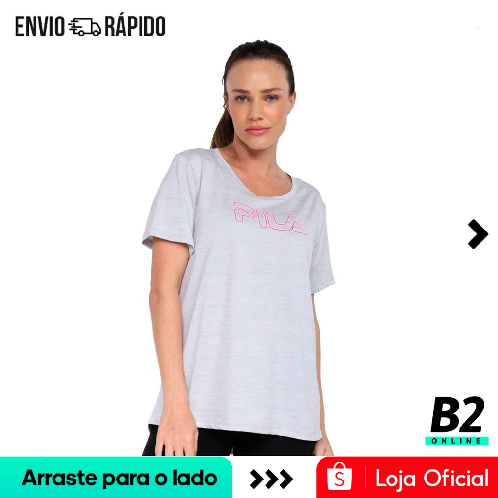 Camiseta Fila Basic Train Feminina 100% Original Com Nota Fiscal e Garantia em Oferta na Shopee
