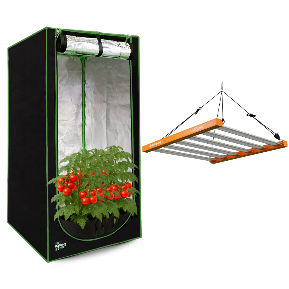 Kit Cultivo Tenda Estufa 100x100x200 + LED Qb 480w Quantum Bar Chips Samsung LM283B Grow Indoor