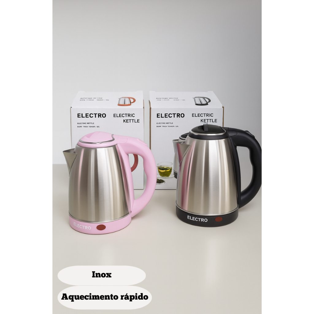 Chaleira Jarra Elétrica Inox 1,8 Litros 220V com Desligamento Automático