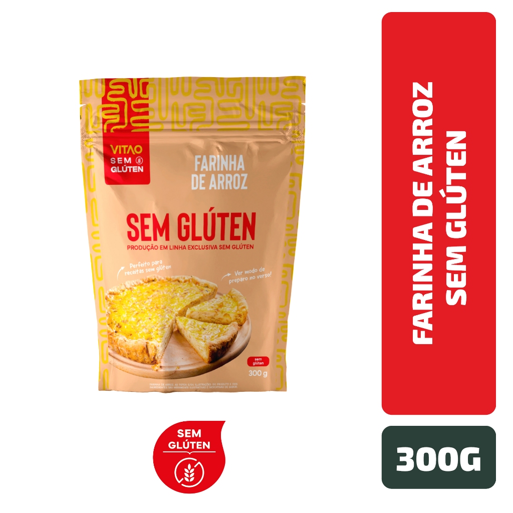 Farinha De Arroz Sem Glúten 300 g