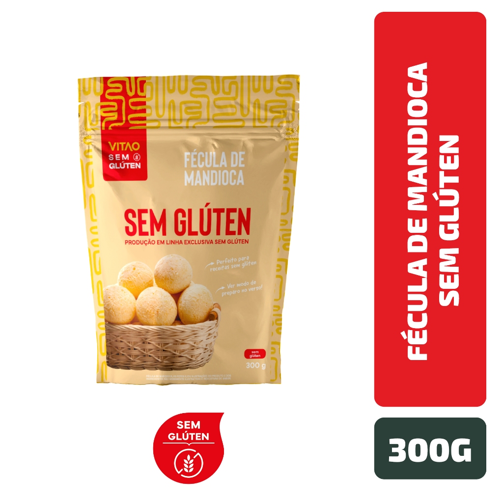 Fécula De Mandioca Sem Glúten 300 g em Oferta na Shopee