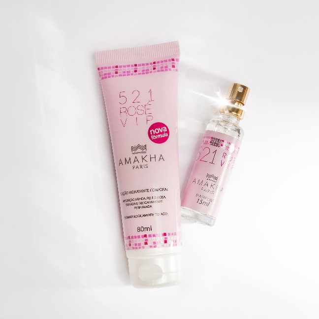 Detalhes do Creme Hidratante para o Corpo 521 Vip Rose 80ml - Amakha Paris