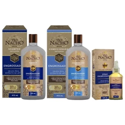 Shampoo + Condicionador 415ml + Tônico 120ml Tio Nacho Engrossador