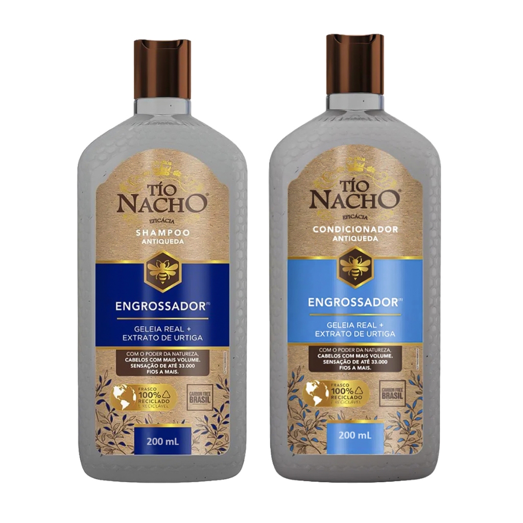 Kit Shampoo E Condicionador Engrossador Tio Nacho 200ml - 2 Itens em Oferta na Shopee
