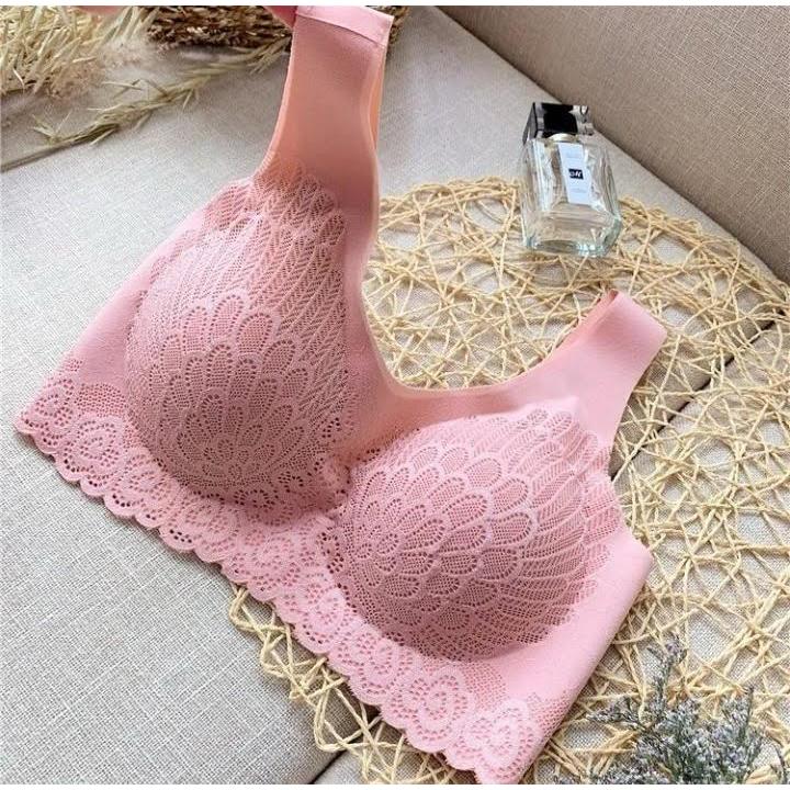 TOP Sutiã 5D Macio e Confortável Látex com Bojo Removível Sem Costura leve em Oferta na Shopee