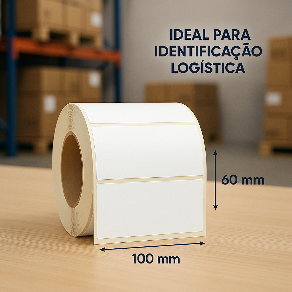 1 Rolo Etiqueta 100x60 10x6 Térmica Adesiva Identificação Zebra Elgin Fácil Aplicação Não Precisa de Ribbon