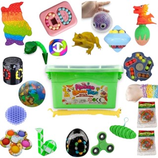 Kit Maleta Fidget Toys +Pop It Anti Stress Sensorial Opções para Escolher Presente de Natal em Oferta na Shopee