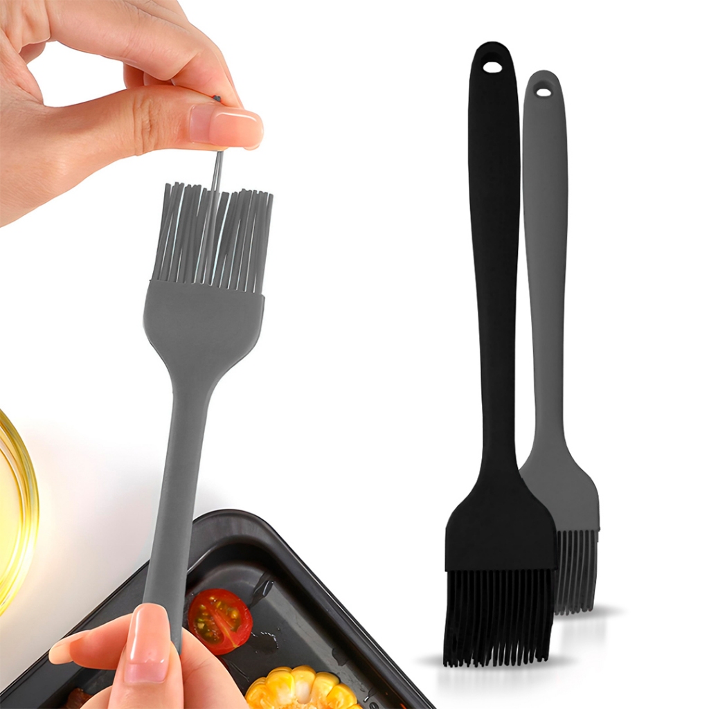 Pincel Culinário Chef 27cm Preto Silicone Multiuso Reforçado Pincelar Massas Formas Frigideiras em Oferta na Shopee