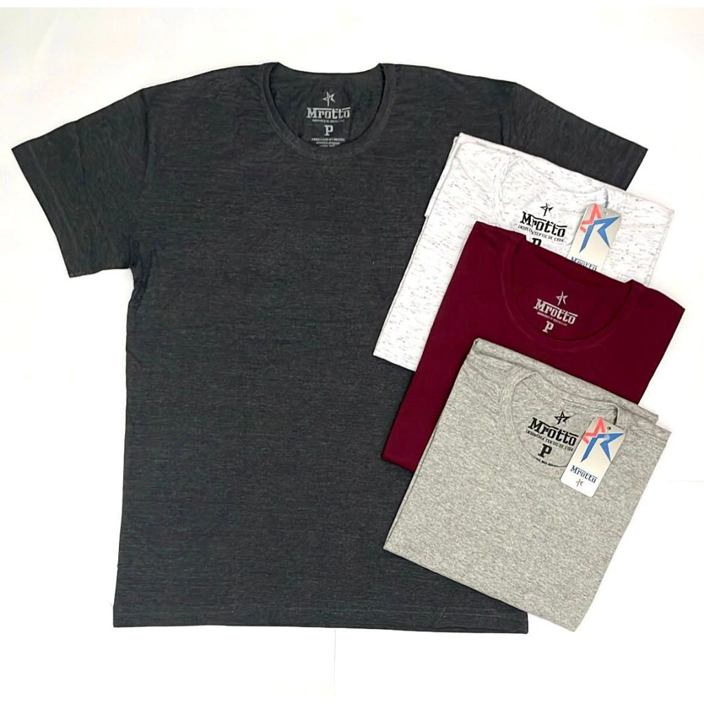 Camiseta Básica Masculina Premium 100% Algodão Casual Lisa em Oferta na Shopee