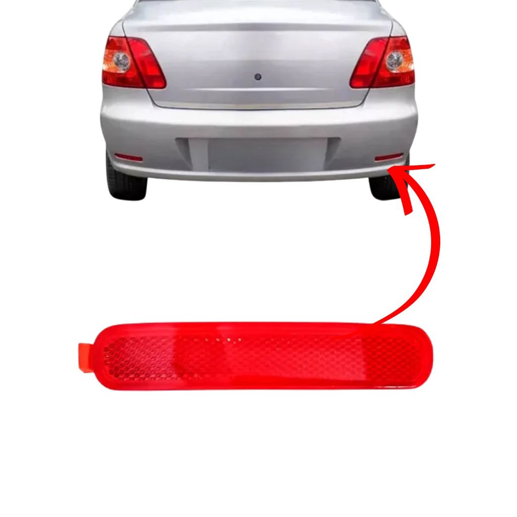 Refletor parachoque traseiro – Siena 2001 a 2011 – Esquerdo ou Direito em Oferta na Shopee