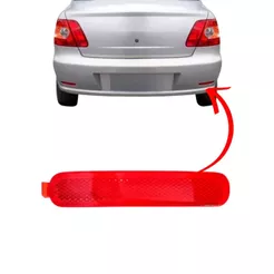 Refletor Parachoque Traseiro Fiat Siena 2001 a 2011 Lado Esquerdo ou Direito