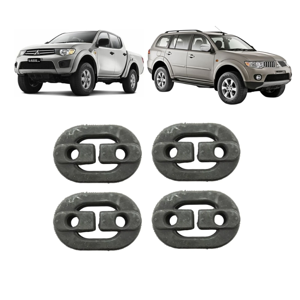 KIT 4 Coxim Escapamento L200 Triton 08 2016 Pajero Dakar