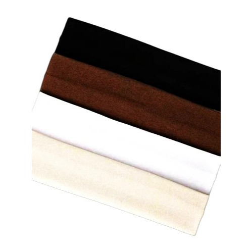 Kit  Faixas de Cabelo Unissex – Esporte, Academia e Penteados | Preto, Branco, Bege e Marrom Escuro em Oferta na Shopee