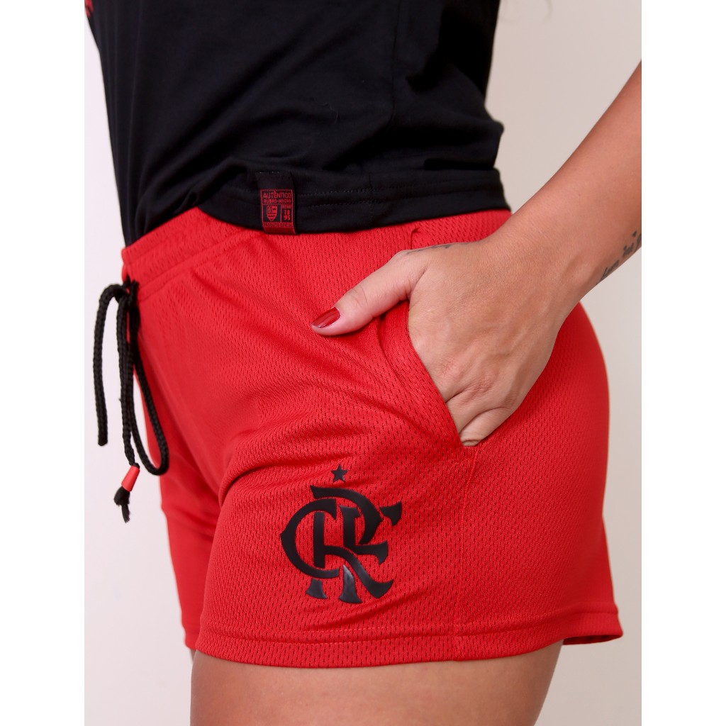 Detalhes do SHORT CRF FEMININO ACADEMIA (VERMELHO)