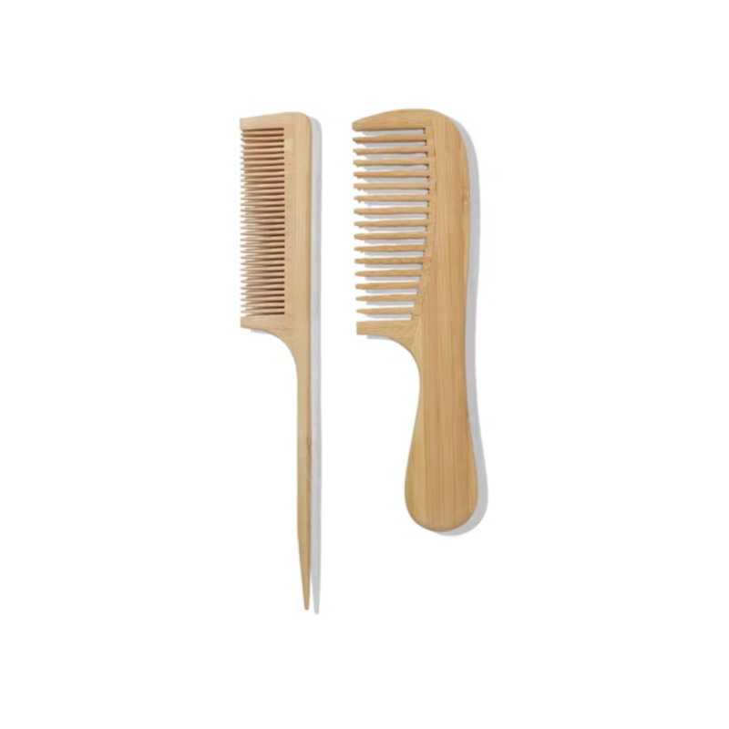 Pente de Madeira Bambu Anti-Estático Cabelo e Barba Profissional em Oferta na Shopee