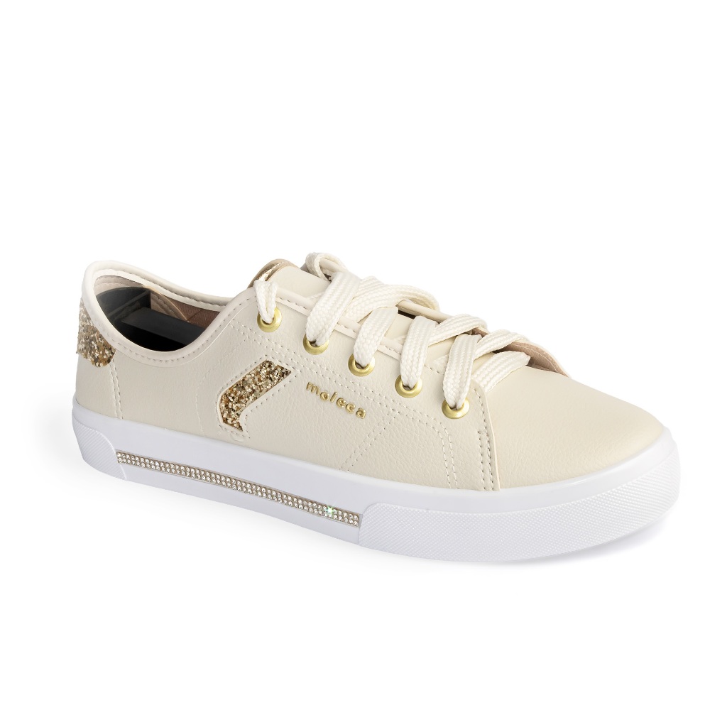 Tênis Moleca Feminino Estilo Casual Confortável 5667-646 Dourado em Oferta na Shopee