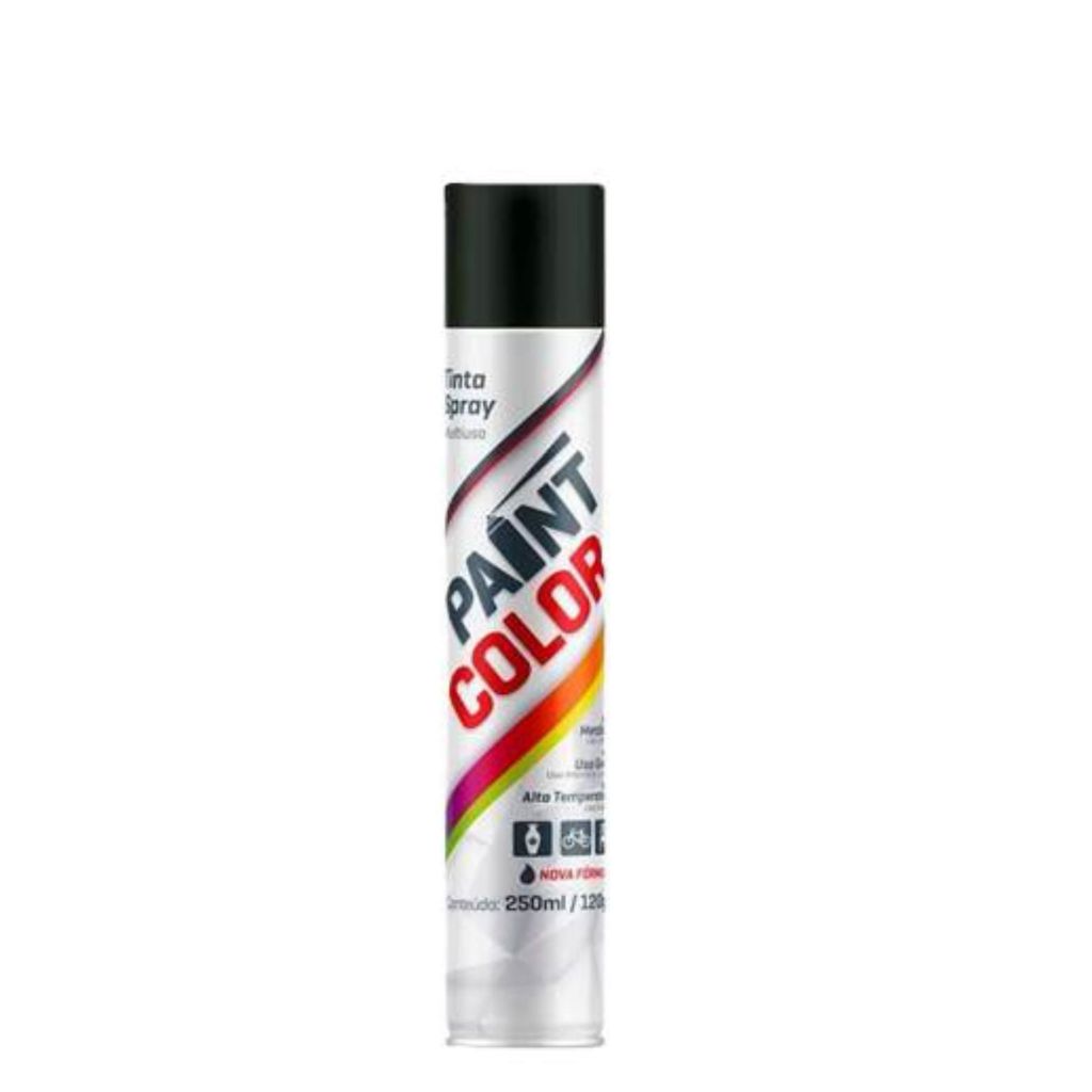 Tinta Spray Preto Fosco 250ml Paint Color